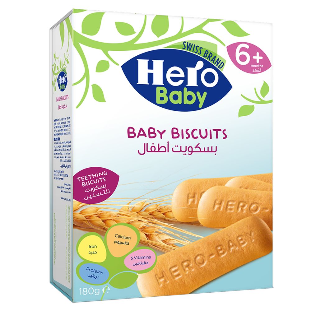 Hero Baby - Teething Biscuits Baby Snacks - 180 gm