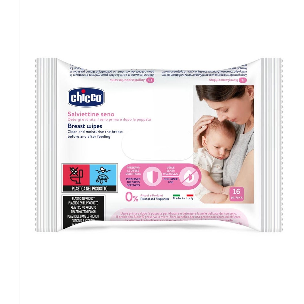 Chicco - Breast Wipes - 16 Pcs