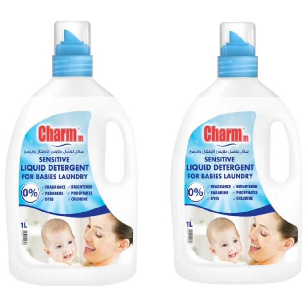 Charmm - Baby Sensitive Liquid Detergent - Pack of 2 - 1 L