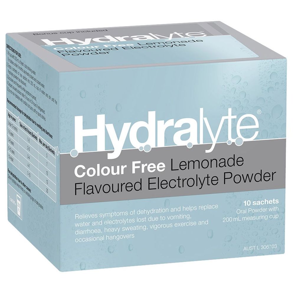 Hydralyte - Electrolyte Powder Sachets - Lemonade - 10 Pcs - 4.9 g