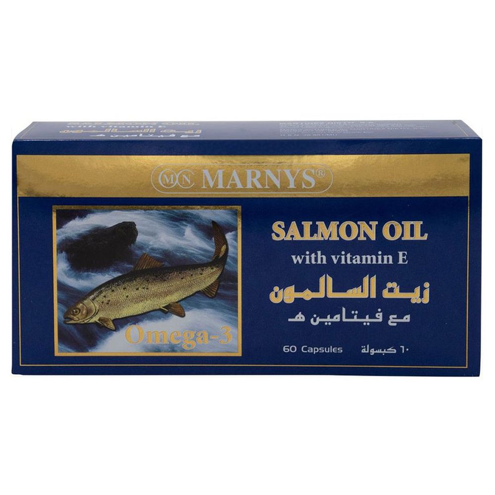 Marnys - Salmon Oil With Vitamin E Capsule - 60 Pcs