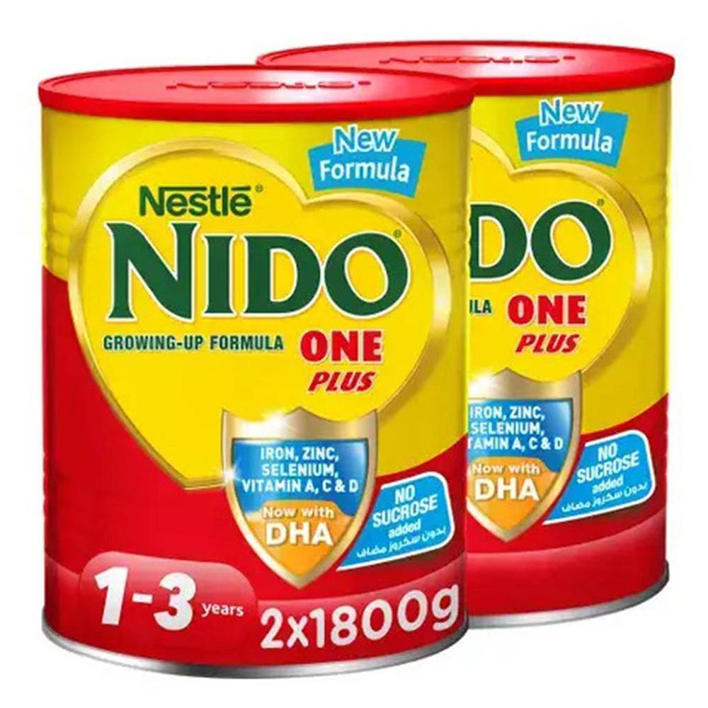 Nido - One Plus Growing Up Milk Formula - Pack of 2 - 1.8 Kg