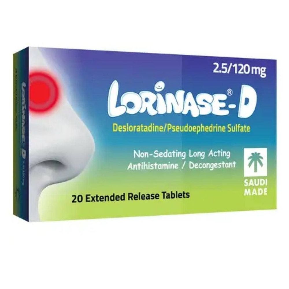 Lorinase-D 2.5/120 mg Extended Release Tablets - 20 Pcs