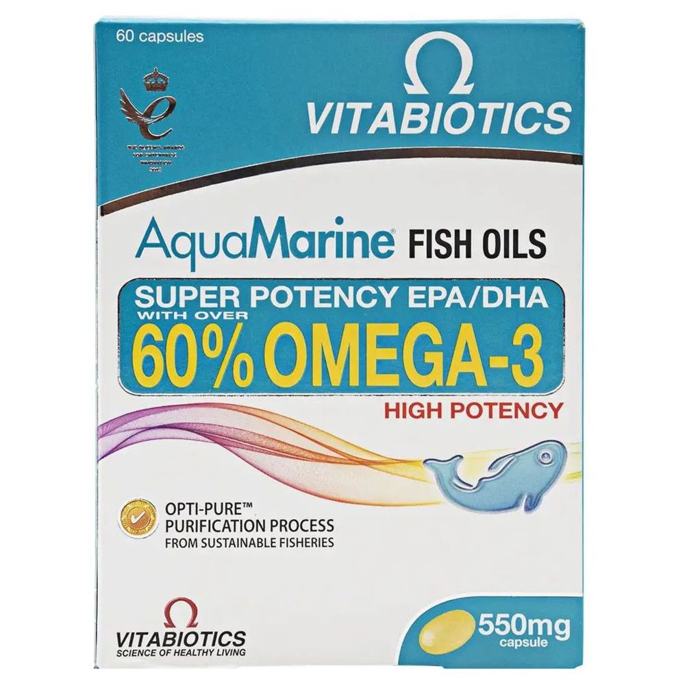 Aquamarine - Omega-3 550 mg Capsules - 60 Pcs