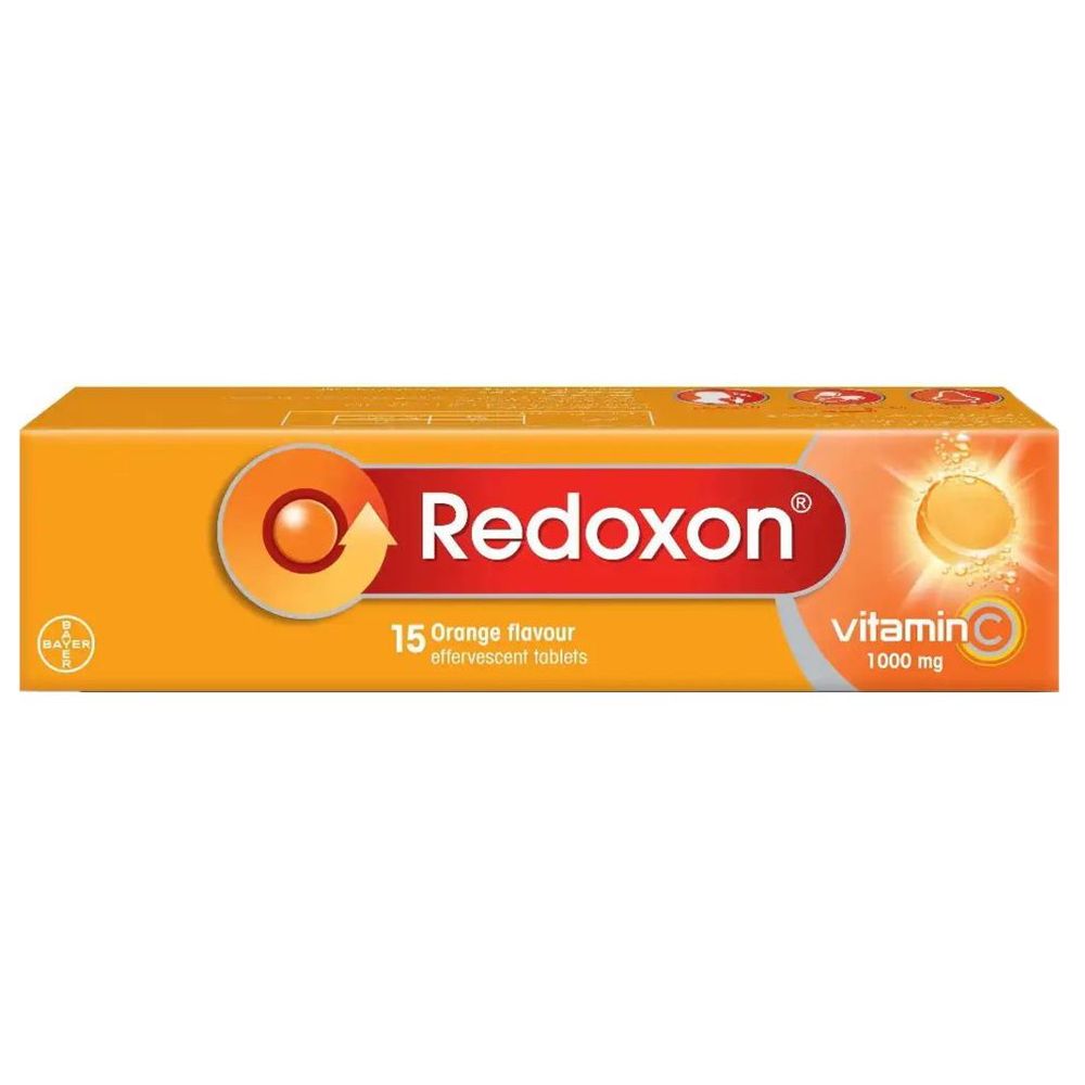 Redoxon - Vitamin C 1000 mg Effervescent Tablets - Orange - 15 Pcs