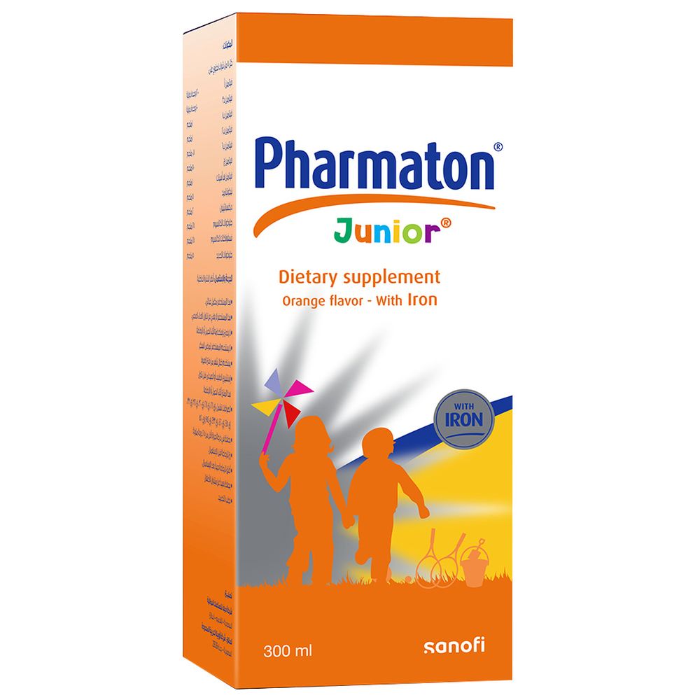 Pharmaton - Junior Iron Syrup - Orange - 300 ml