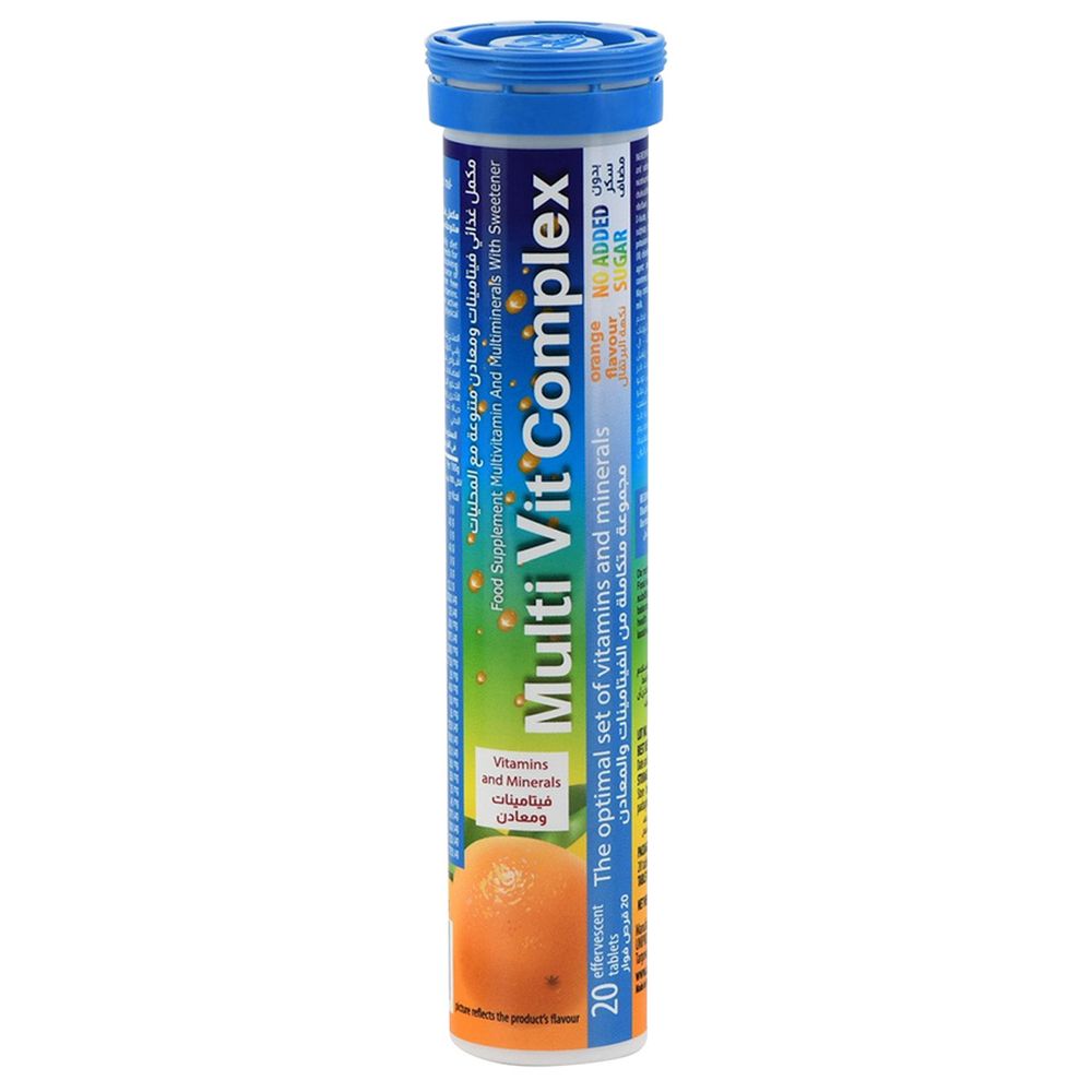 Activlab - Multi-Vit Complex Effervescent Tablets - Orange Flavour - 20 Pcs