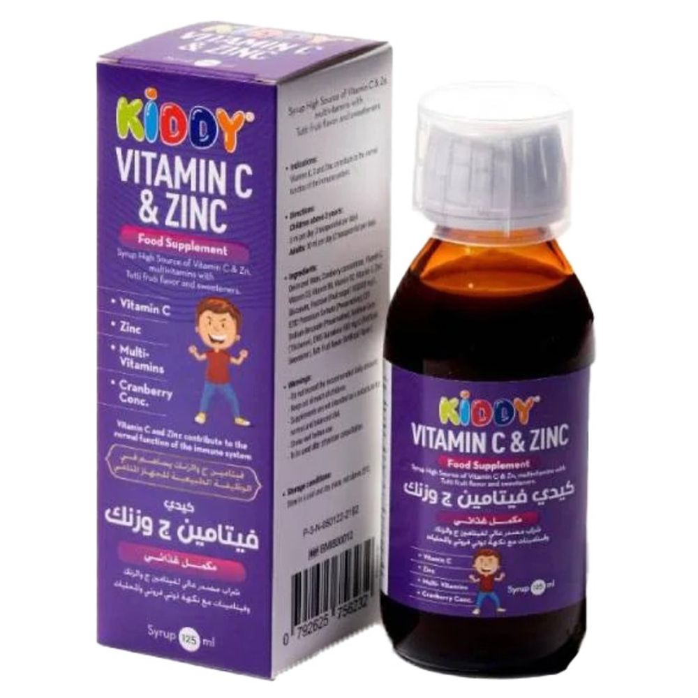 Kiddy Vitamin C And Zinc Syrup - 125 ml