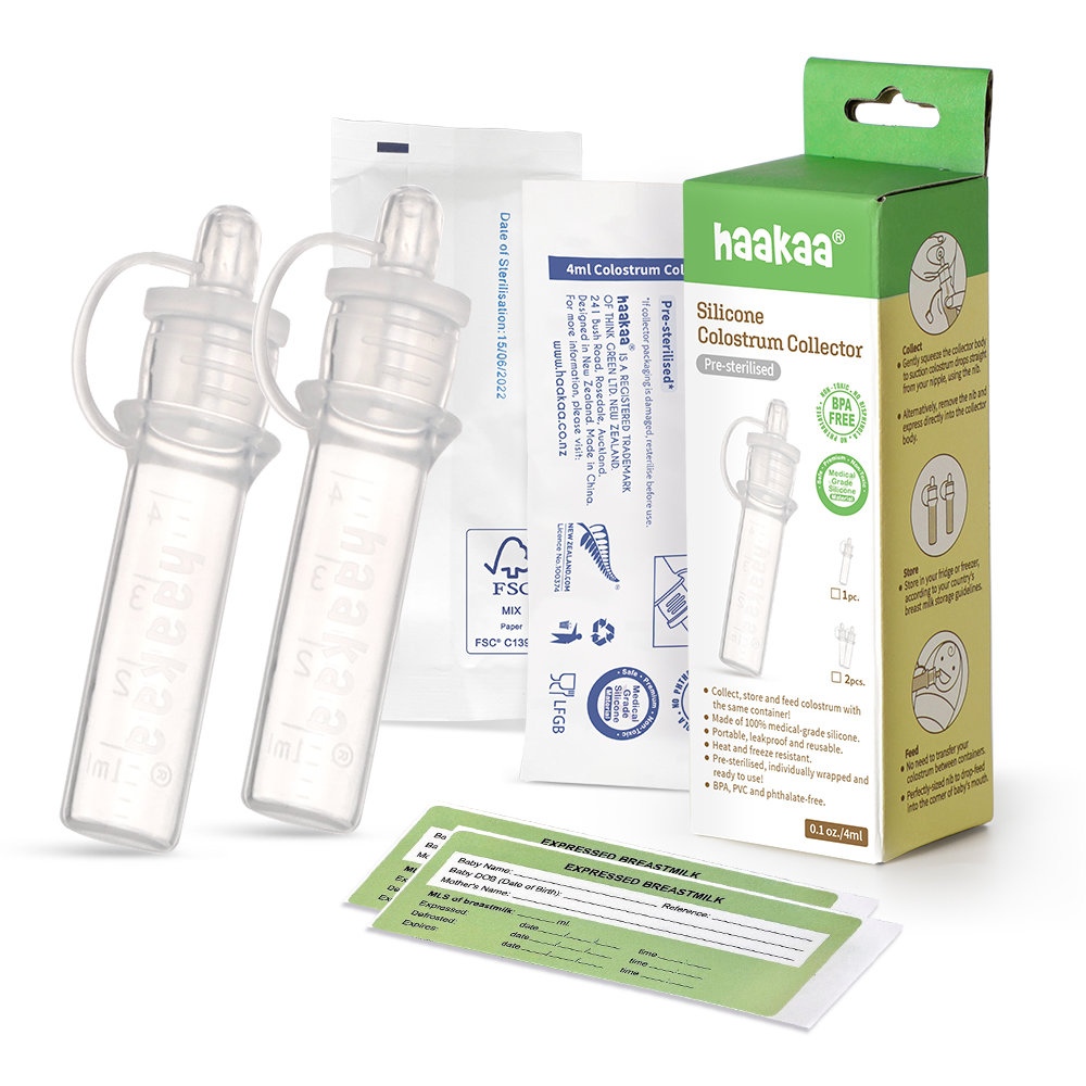 Haakaa - Silicone Colostrum Collectors - Pack of 2 - (Pre-Sterilized)