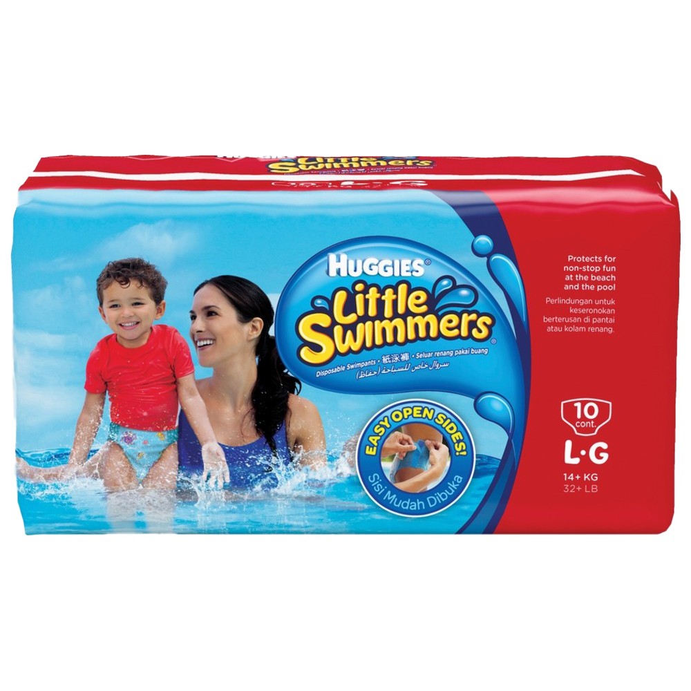 Huggies - Little Swimmer Swim Diaper Pants - Size Large - 14+ kg - 10 Pcs