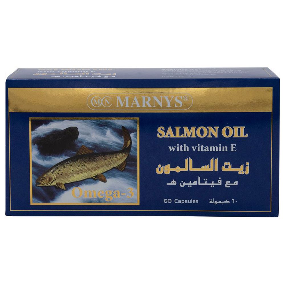 Marnys - Salmon Oil With Vitamin E Capsule - 60 Pcs