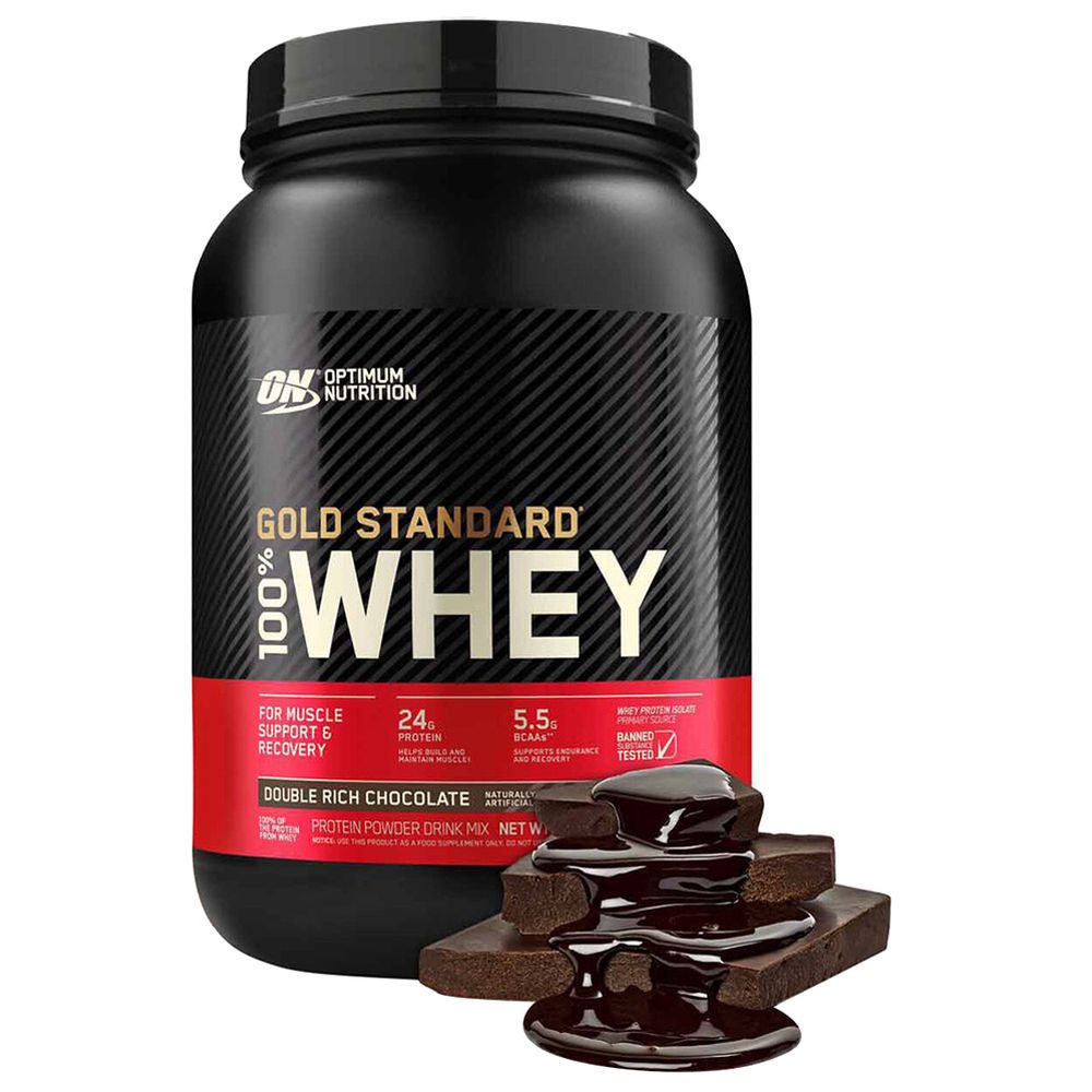 أوبتيموم نيوتريشن - مسحوق بروتين مصل اللبن - شوكولاتة غنية مزدوجة - 907غ