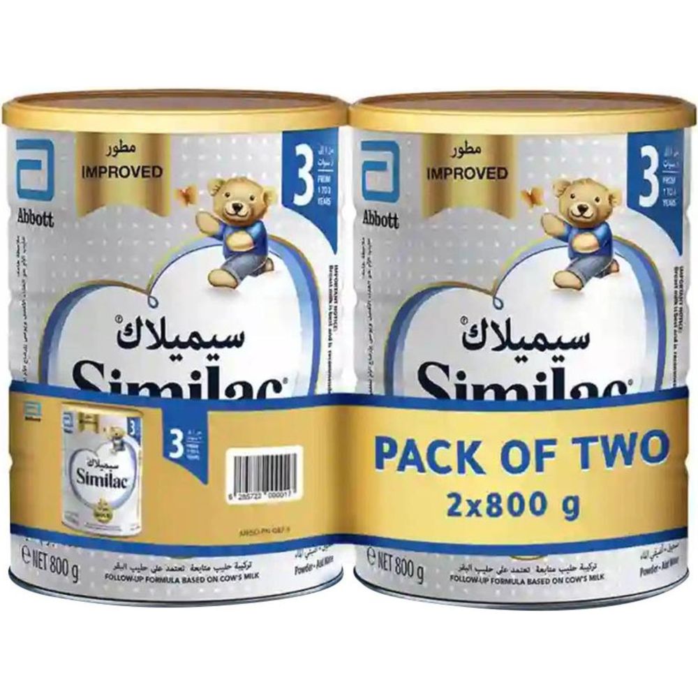 Similac - Gold Follow Up Stage 3 Milk Formula - 800 gm - Pack of 2
