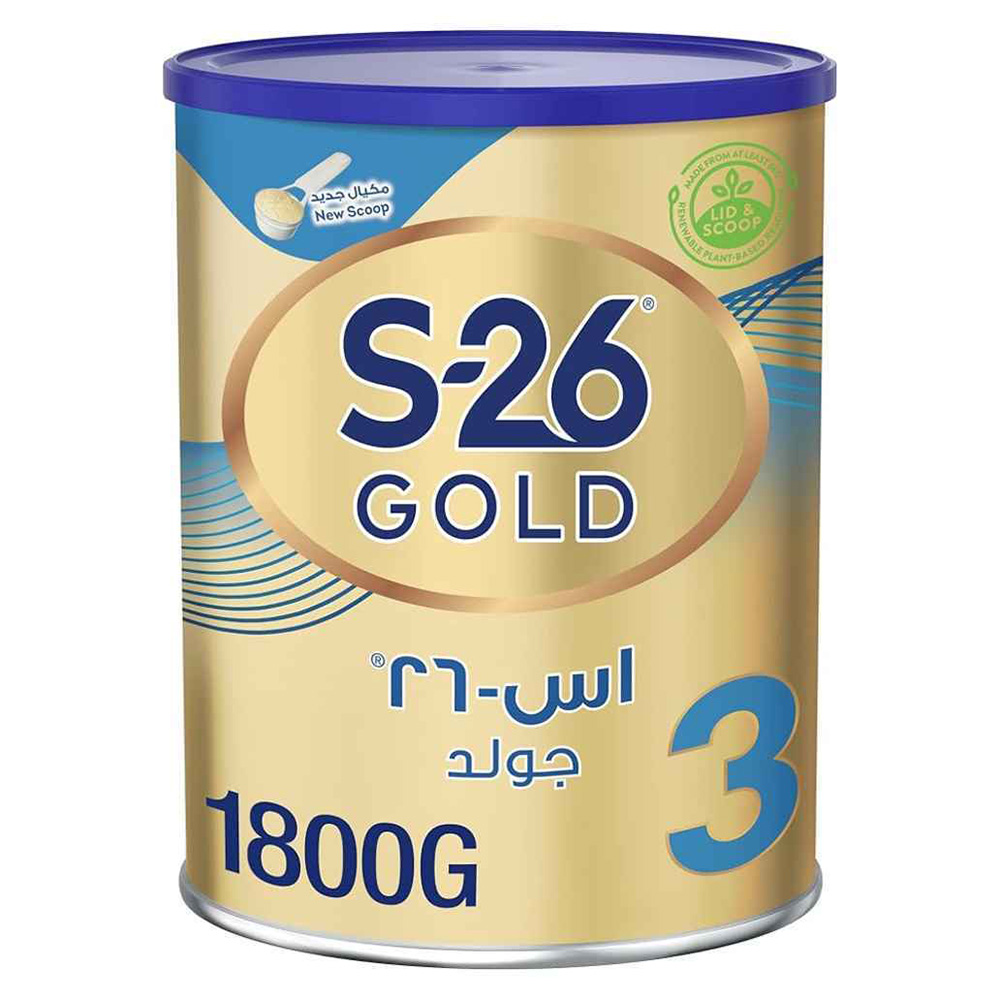 حليب الأطفال S26 - المرحلة الثالثة من تركيبة حليب الأطفال تودلرز جولد - 1800 غرام