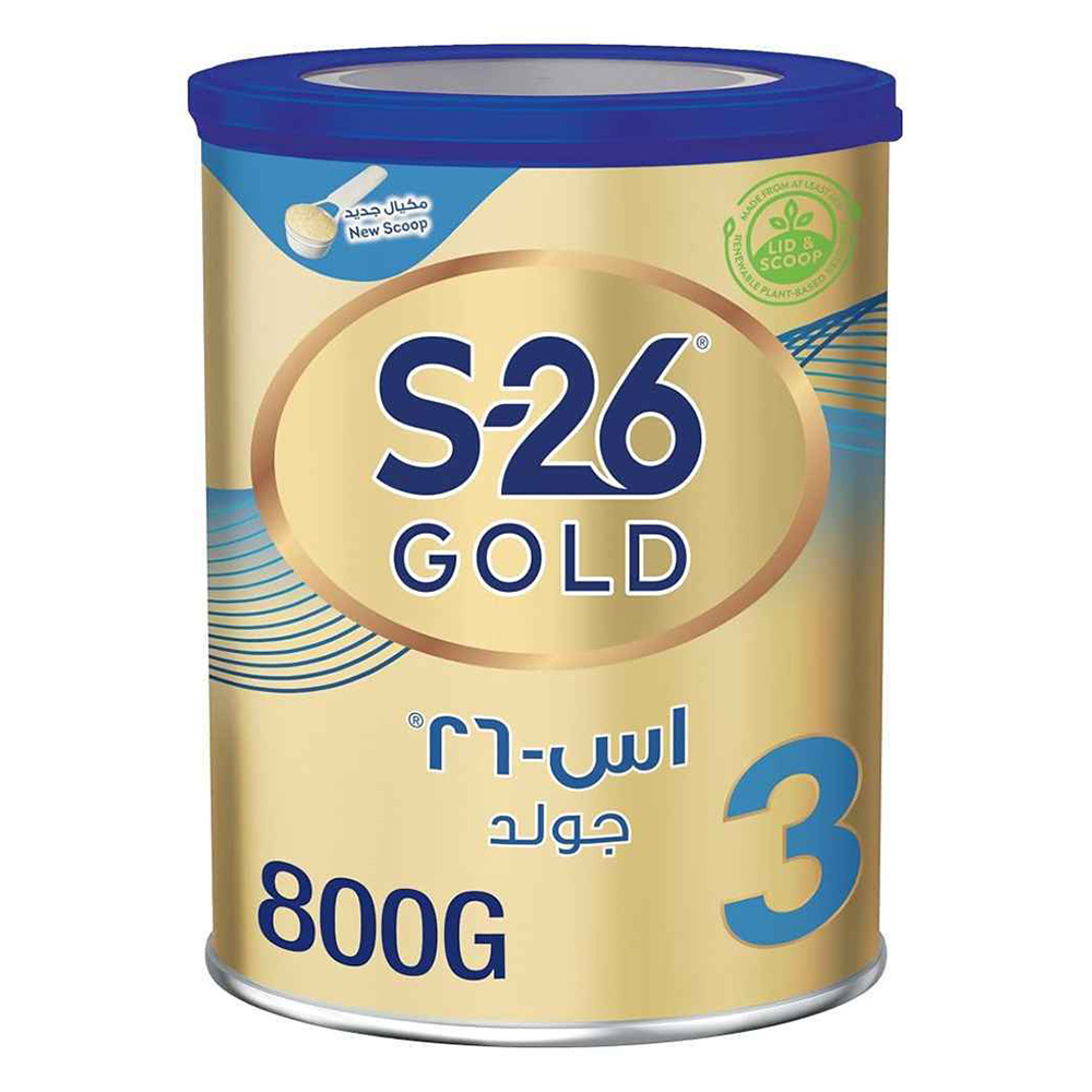 حليب الأطفال S26 - المرحلة الثالثة من تركيبة حليب الأطفال تودلرز جولد - 800 غرام