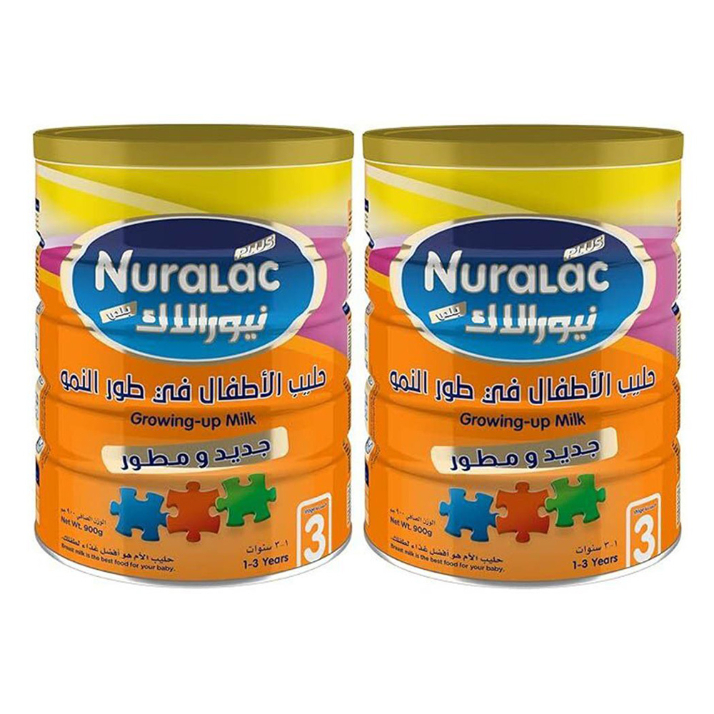 Nuralac - No 3 Growing Up Milk Formula - 900 gm - Pack of 2