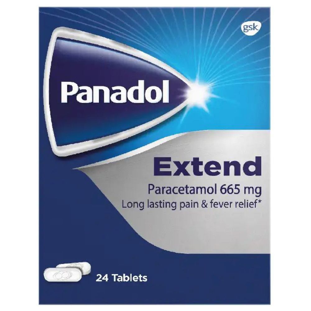 Panadol Extend - Paracetamol 665 mg Tablets - 24 Count