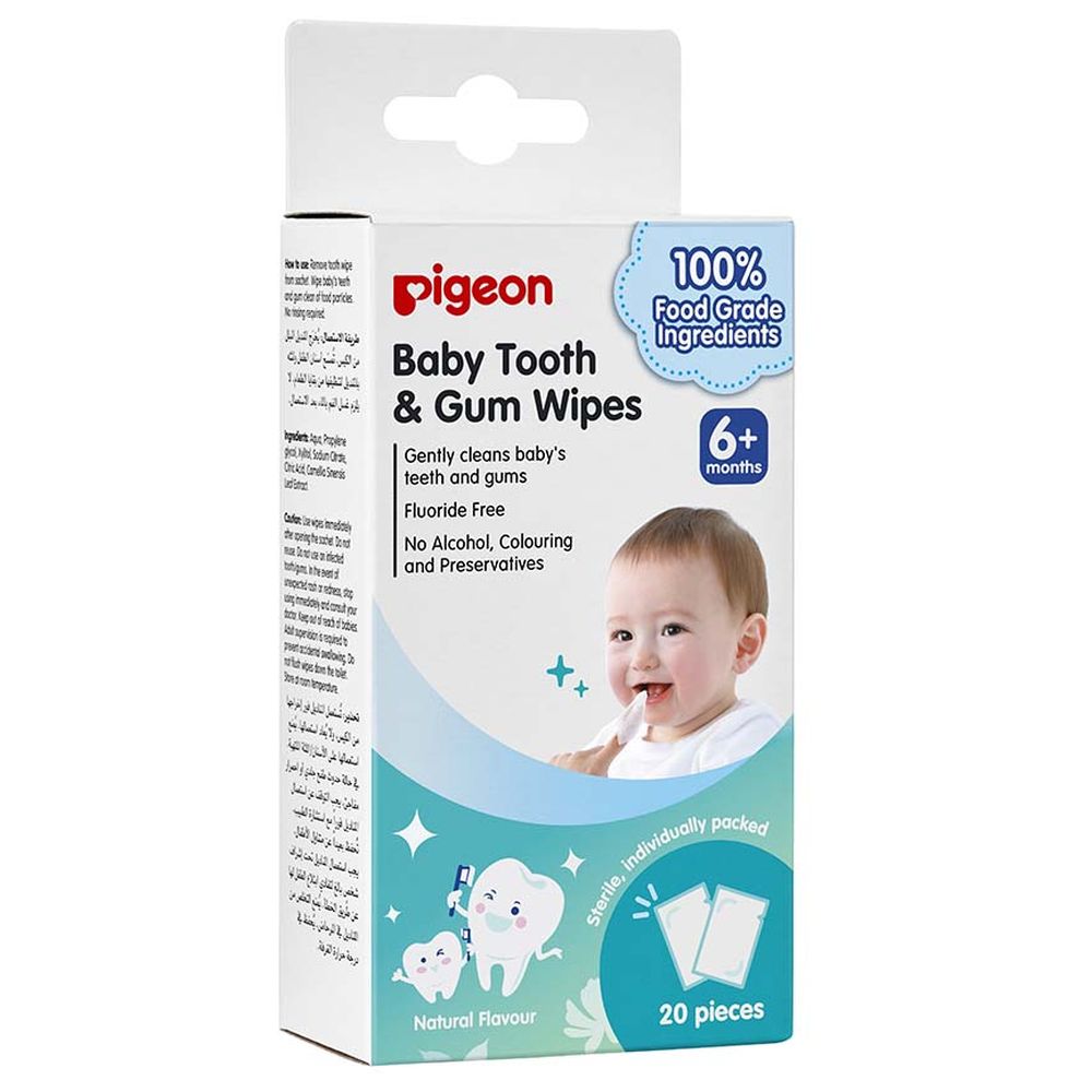 Pigeon - Natural Baby Tooth & Gum Wipes 20 Sheets