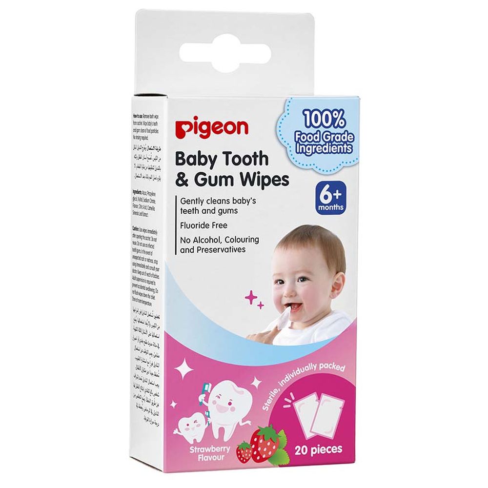 Pigeon - Baby Tooth & Gum Wipes 20 Sheets Strawberry