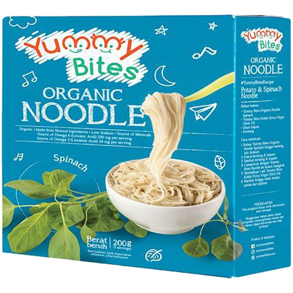 Yummy Bites - Organic Noodle Spinach Flavour - 200 gm