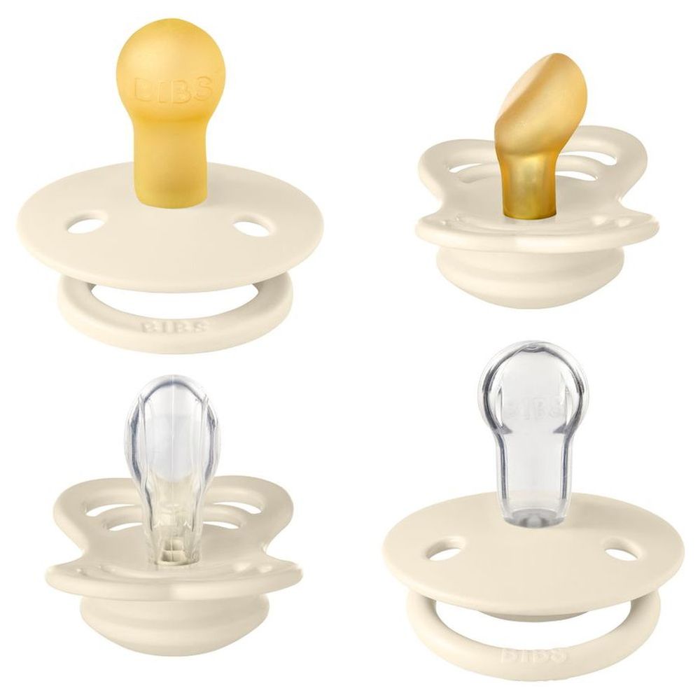 Bibs - Try-It Collection Pacifier Box S1 - Pack of 4 - Ivory