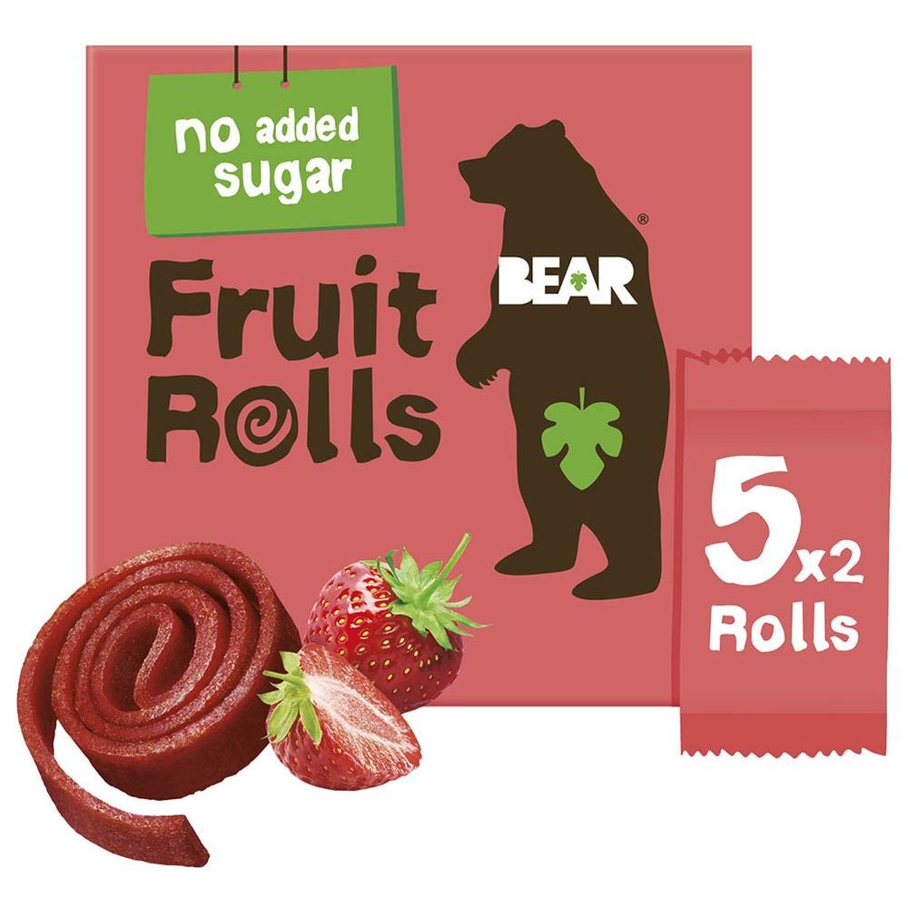 Bear - 'Fruit Rolls' Strawberry - Healthy On The Go Snack