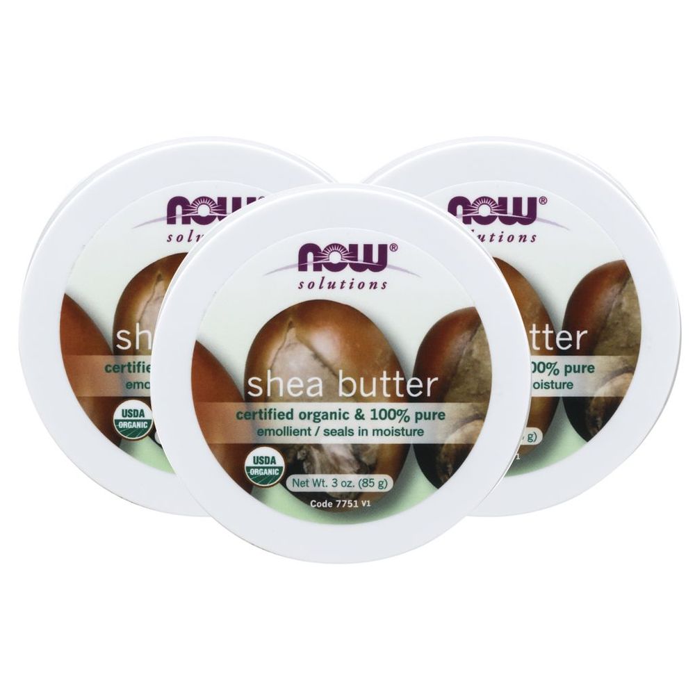 Now Solution Shea Butter, Organic 3 oz Pack of 3
