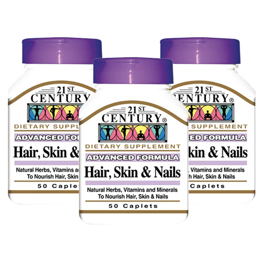21st Century - Hair Skin And Nails 50 Tablets Pack of 3