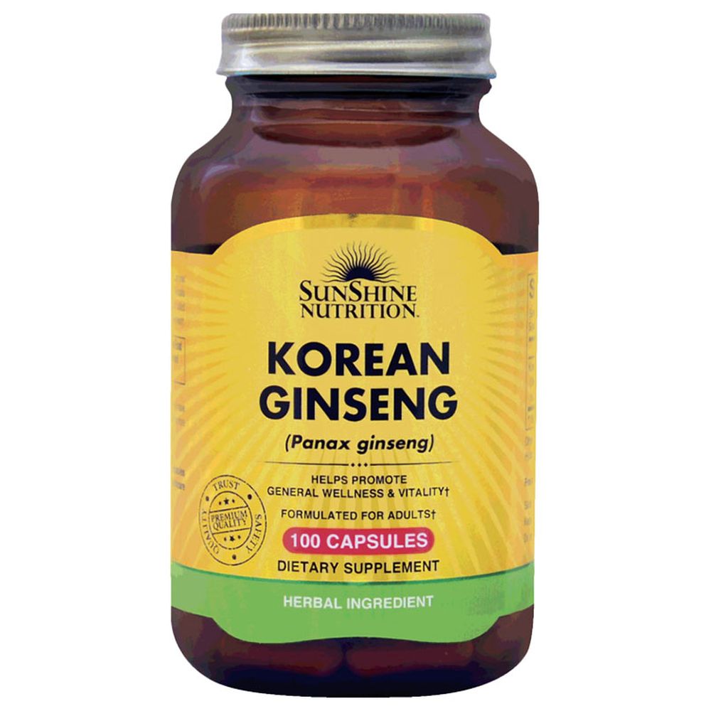 Sunshine Nutrition Korean ginseng 100 Cap