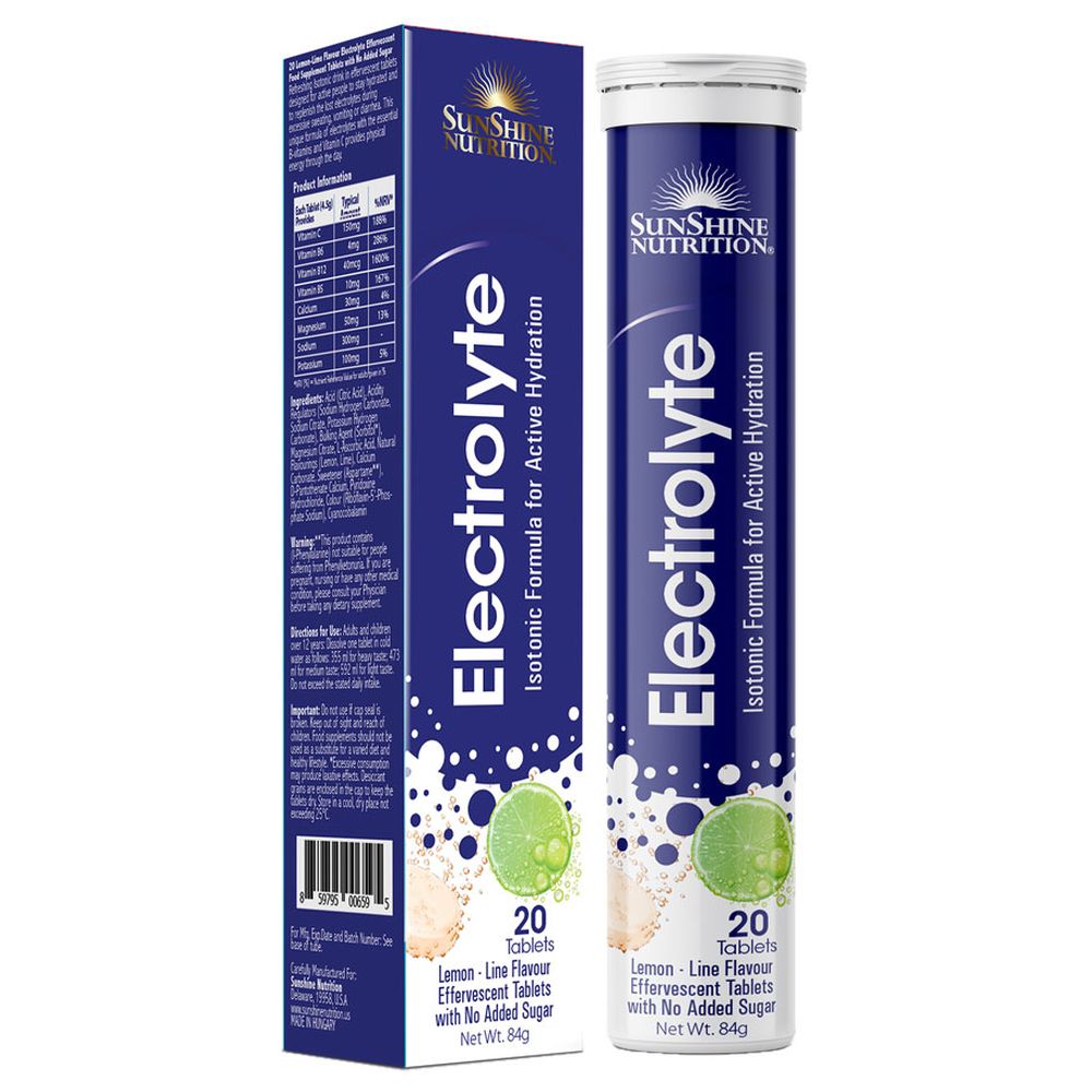 Sunshine Nutrition Isotonic Electrolyte Effervescent 20 Tabs