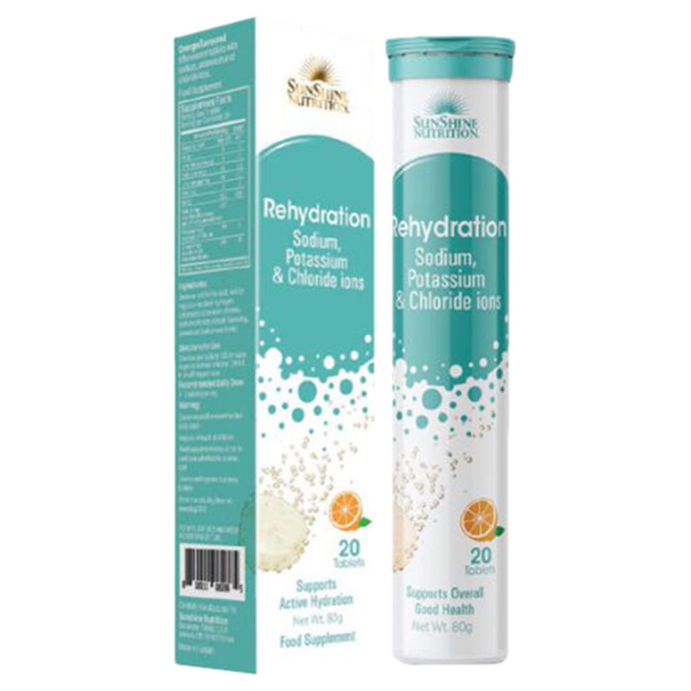 Sunshine Nutrition Rehydration Effervescent Orange 20's