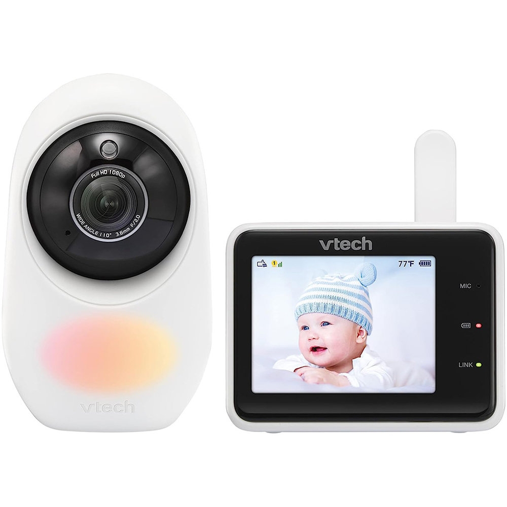 Vtech - Wi-Fi 1080P HD Video Monitor with Remote Access 2.8-inch - White