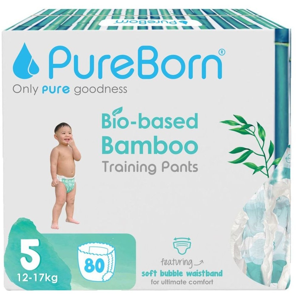 Pureborn - Daydreams Diaper Pants - Size 5 - 12-17kg - 80 Pcs- Assorted Print