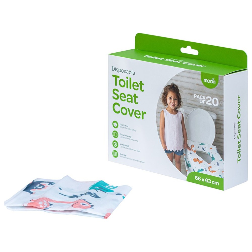 Moon - Disposable Toilet Seat Cover 66x63cm - Dino - 20pcs