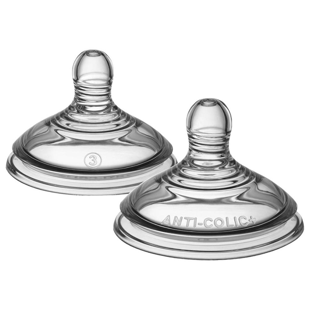 Tommee Tippee - Anti Colic Teats Fast Flow 6m+ - 2 Pc Set