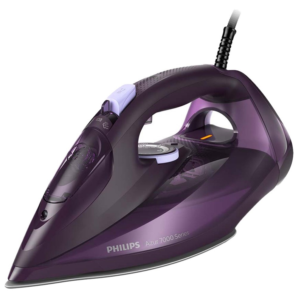 Philips 7000 Series HV Steam Iron - 2800 W, Dark Purple, 250 g Steam Boost, Safety Auto-off - DST7051/36