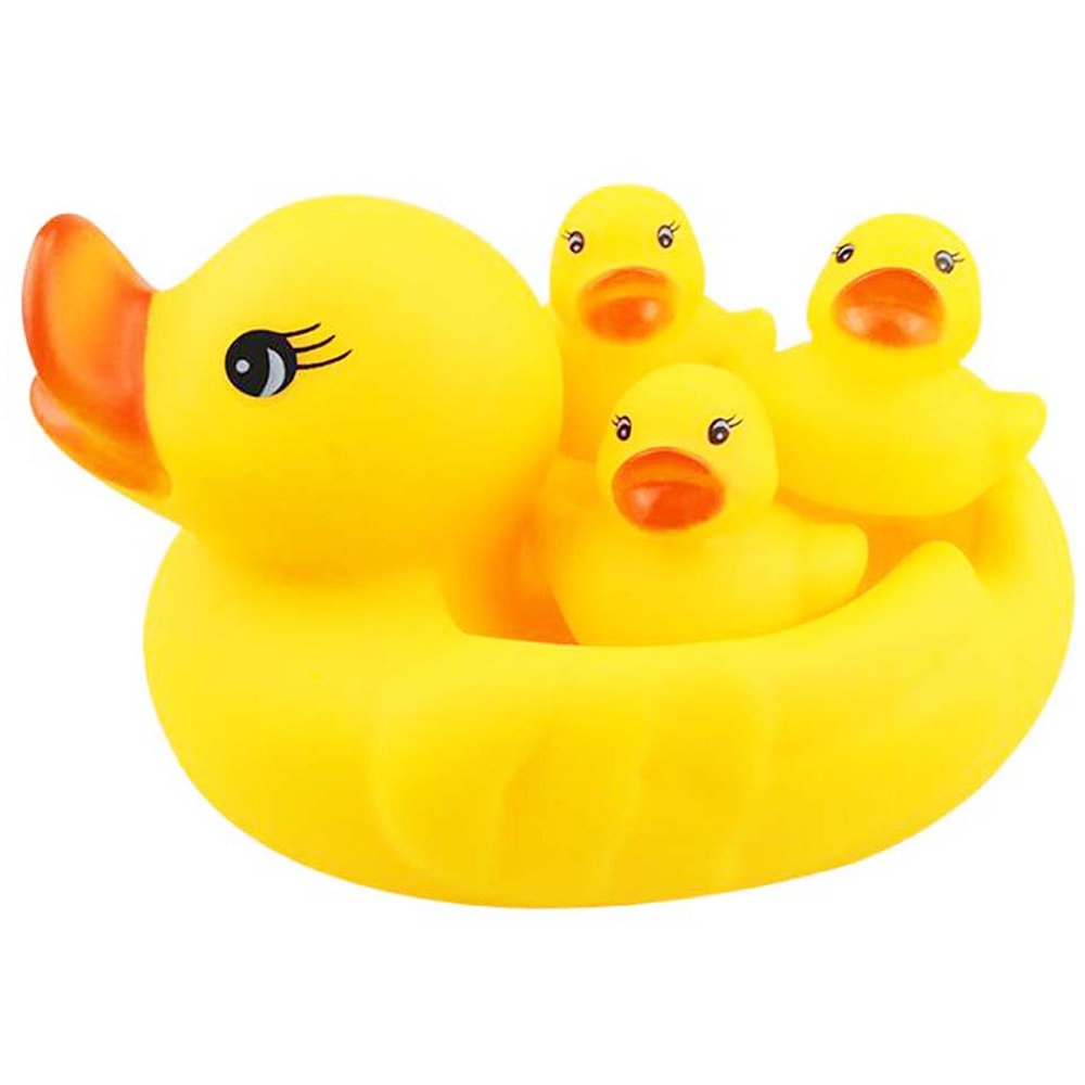 Star Babies - Squeaky Duck - Yellow - 4 Pc Set