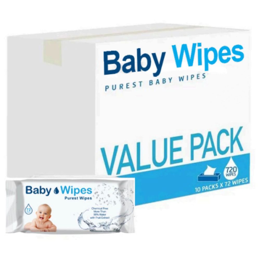 Vibrant - Wipes Purest Baby Wipes - Pack of 10 - 720 Pcs