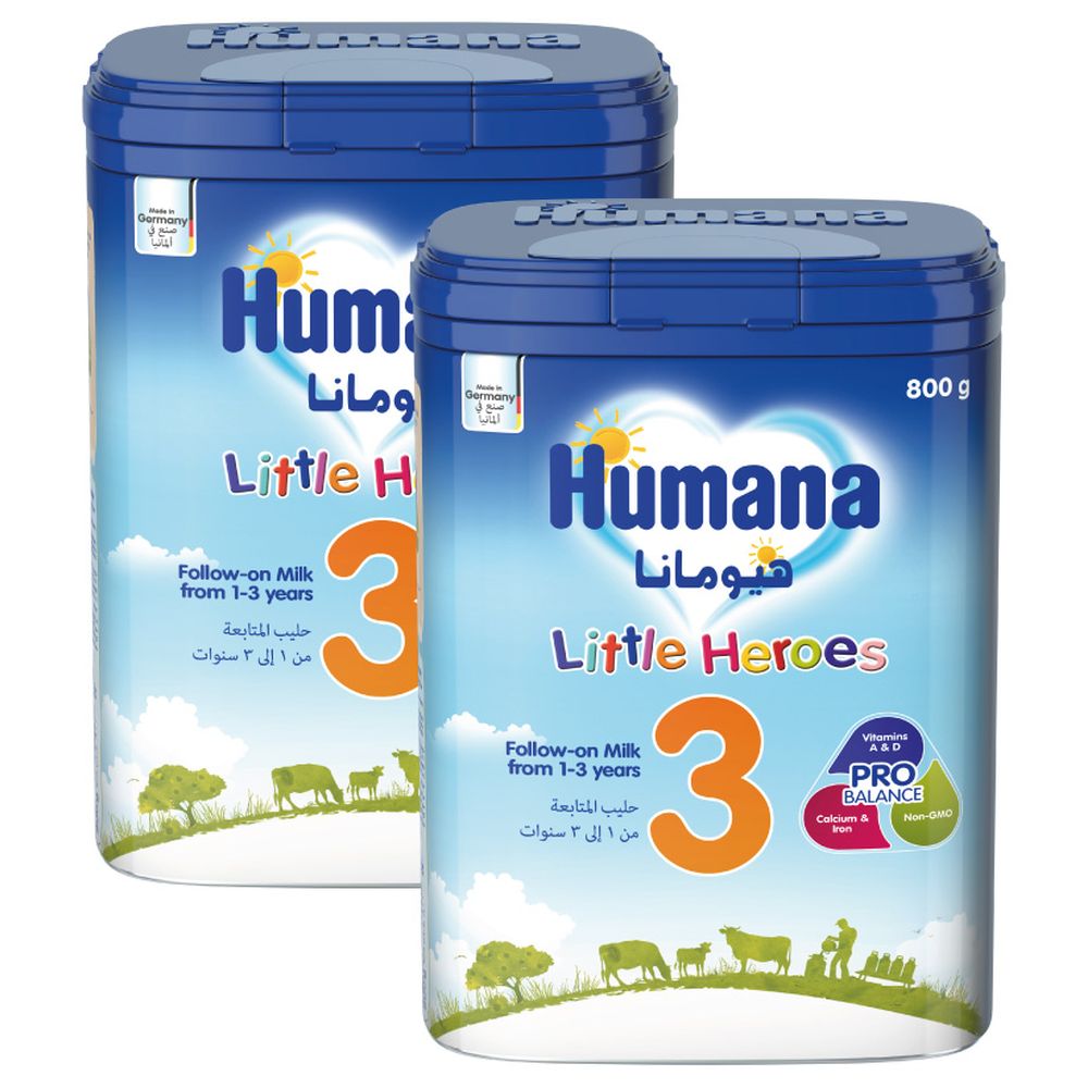 Humana - Stage 3 Probalance Baby Milk Formula - Pack of 2 - 800 gm