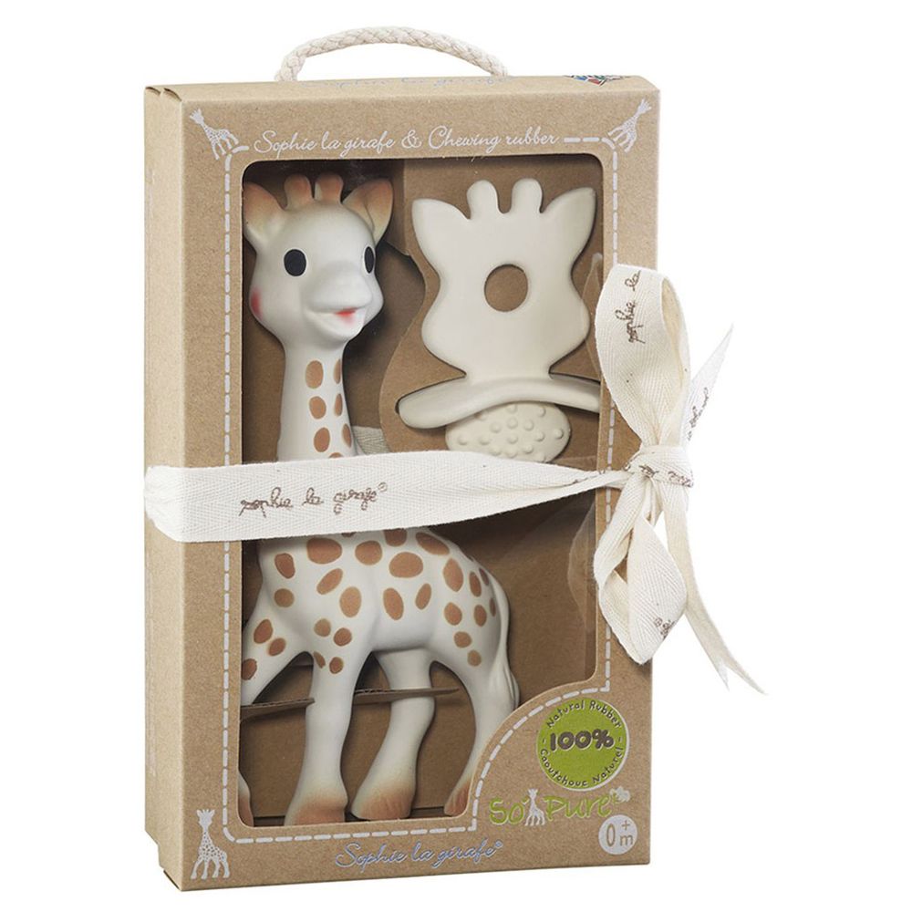 Sophie La Girafe So'Pure & Teething Rubber Brown White