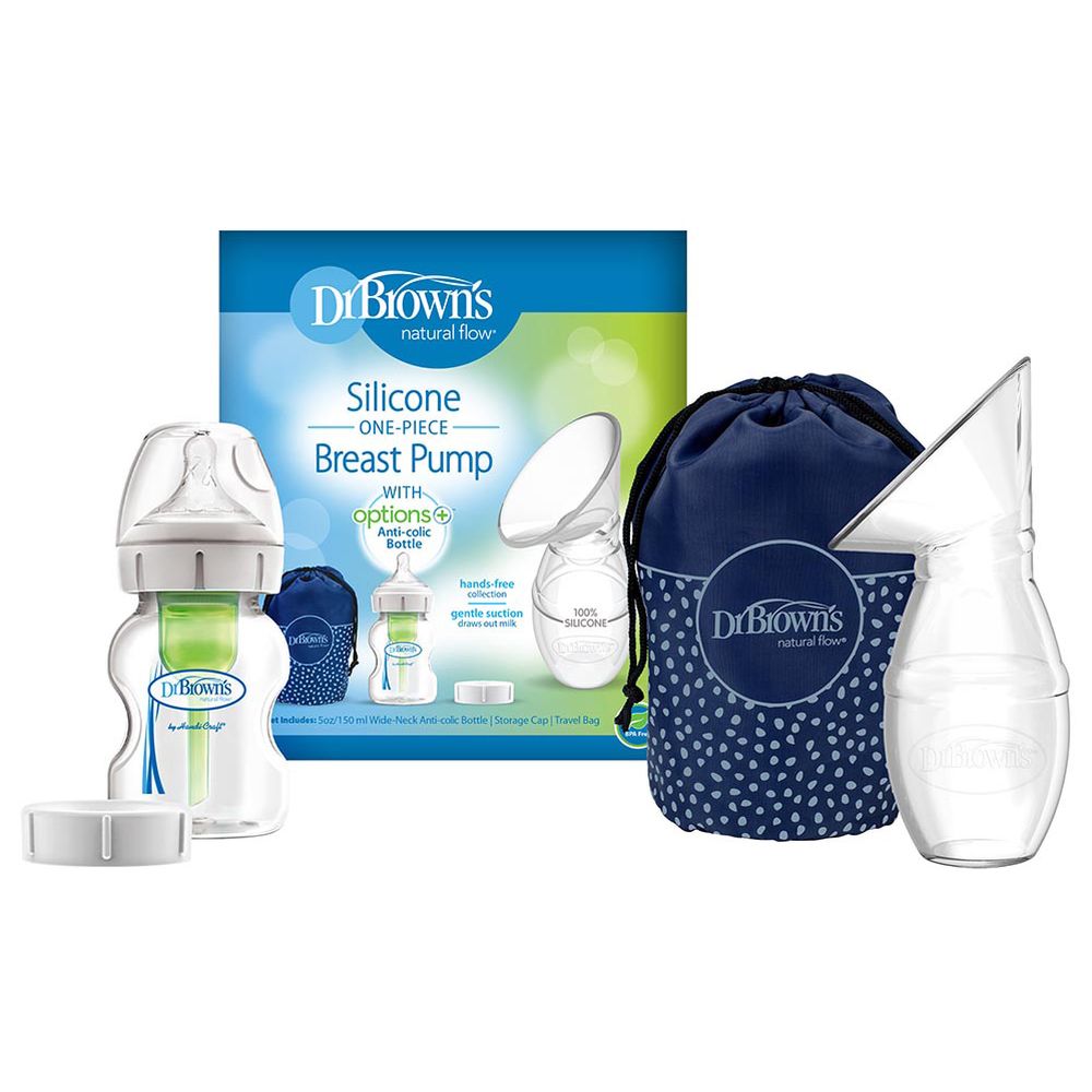Dr. Brown's - One-Piece Silicone Breast Pump With Bottle
