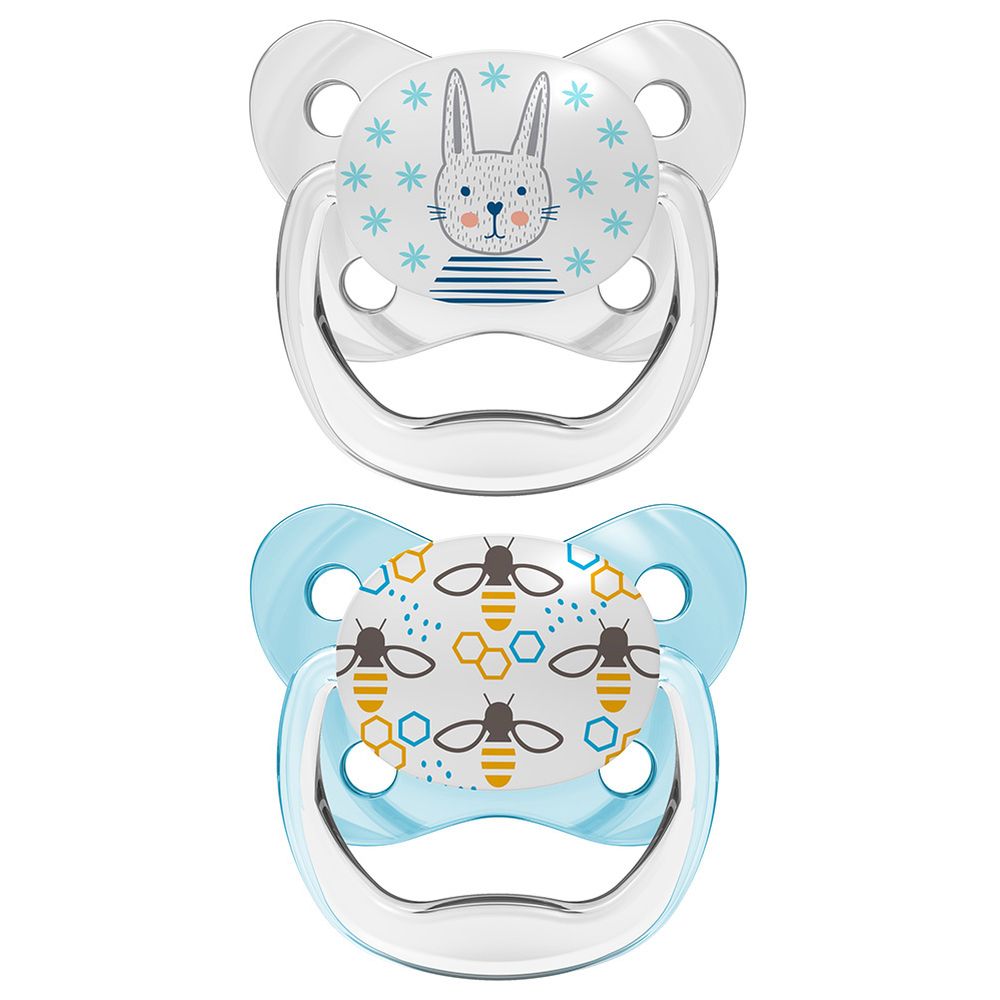 Dr. Brown's - Glow In The Dark Butterfly Shield Soother - 0-6M - Blue - 2 Pc Set