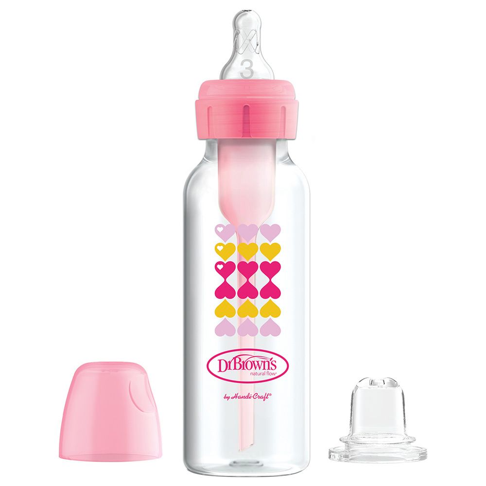 Dr. Browns - Narrow Options+ Feeding Bottle - Pink - 250 ml