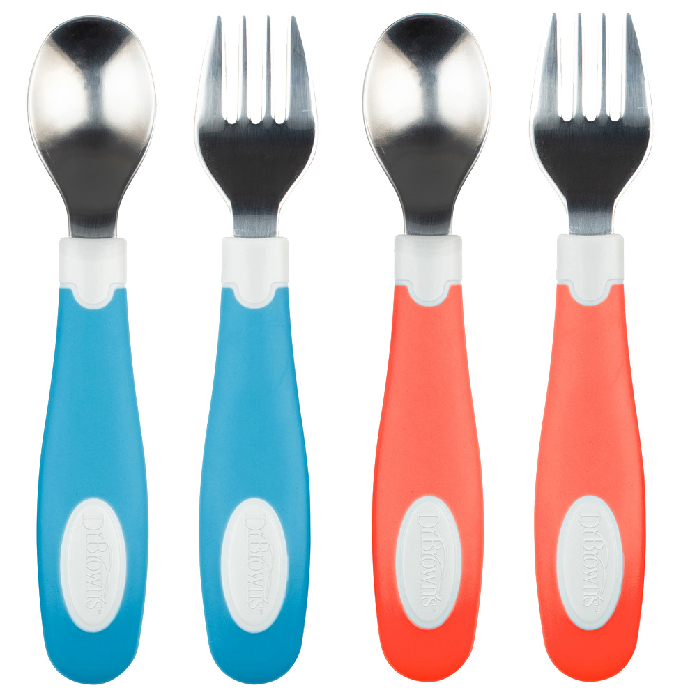 Dr. Brown's Soft Grip Spoon And Fork Set