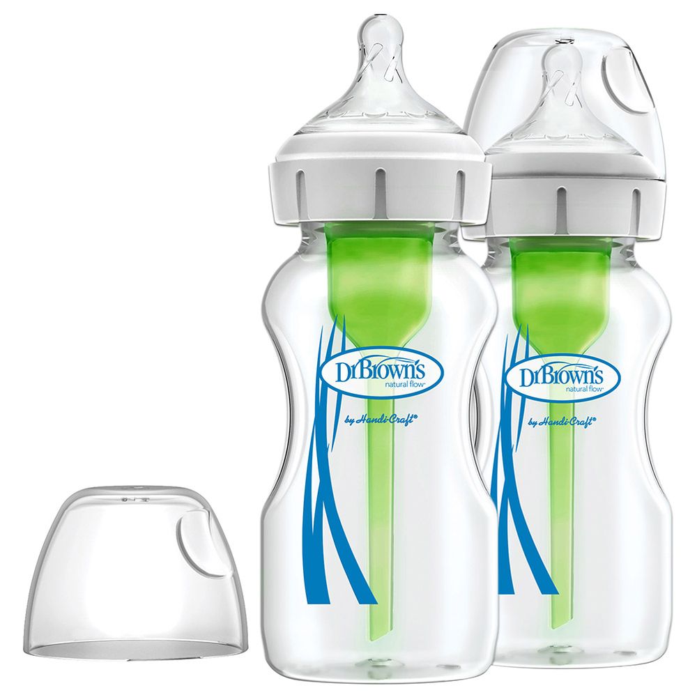 Dr. Brown's - Glass Wide-Neck Options+ Bottle - 270 ml - Pack Of 2