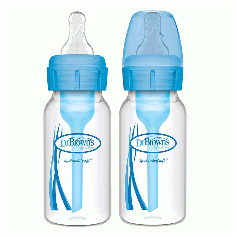 Dr. Brown's - Narrow - Neck Options+ Blue Baby Bottle - 120ml - Pack of 2