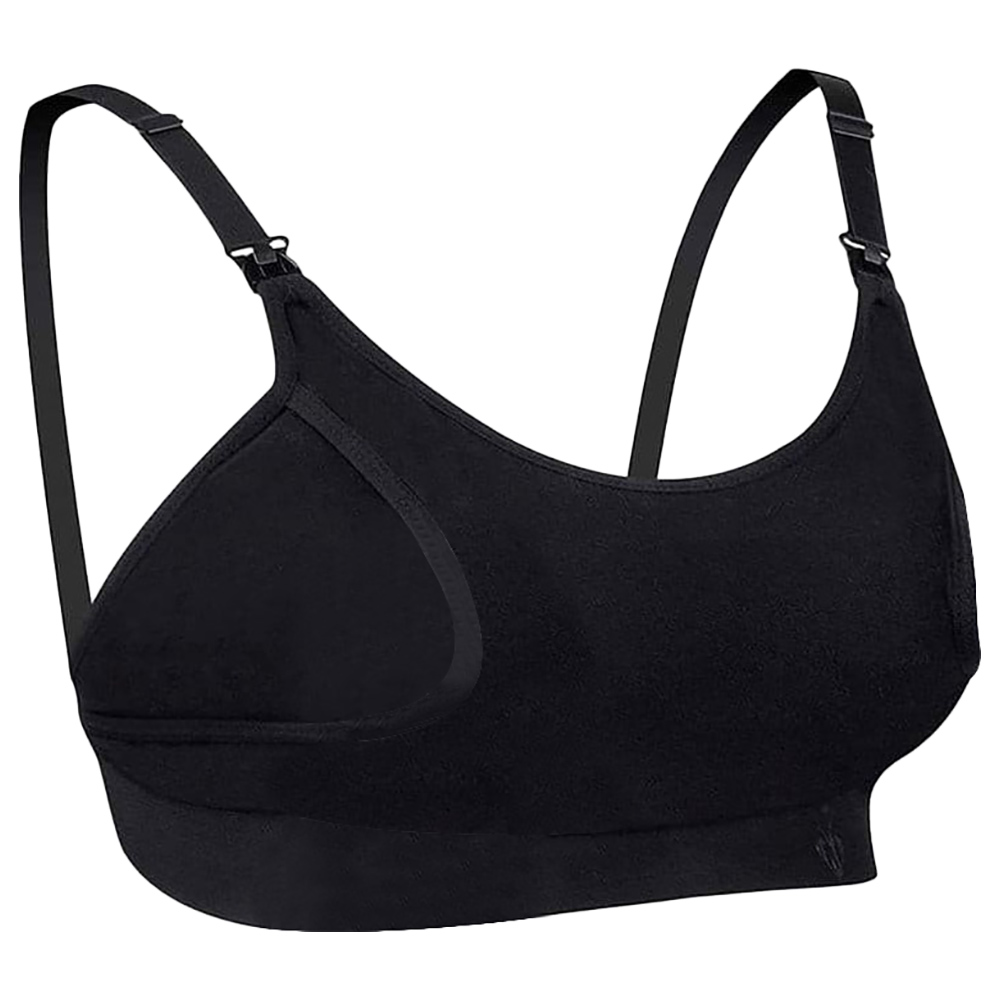 Momcozy - Adjustable Breast-Pumping And Breastfeeding Bra - Black - XL