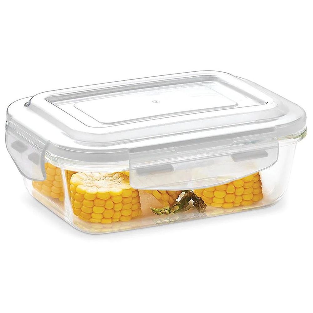 Borosil Klip-N-Store Rectangular Glass Container - 2.0 L