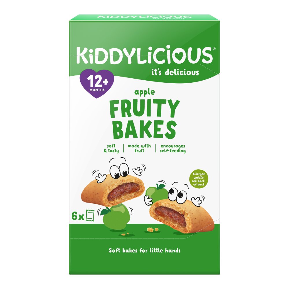 Kiddylicious - Apple Fruity Bakes - Pack of 6 Bars