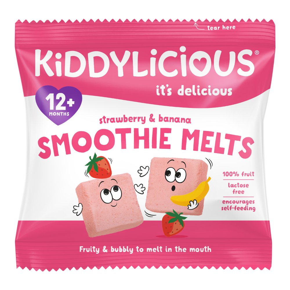 Kiddylicious Strawberry & Banana Smoothie Melts 6g